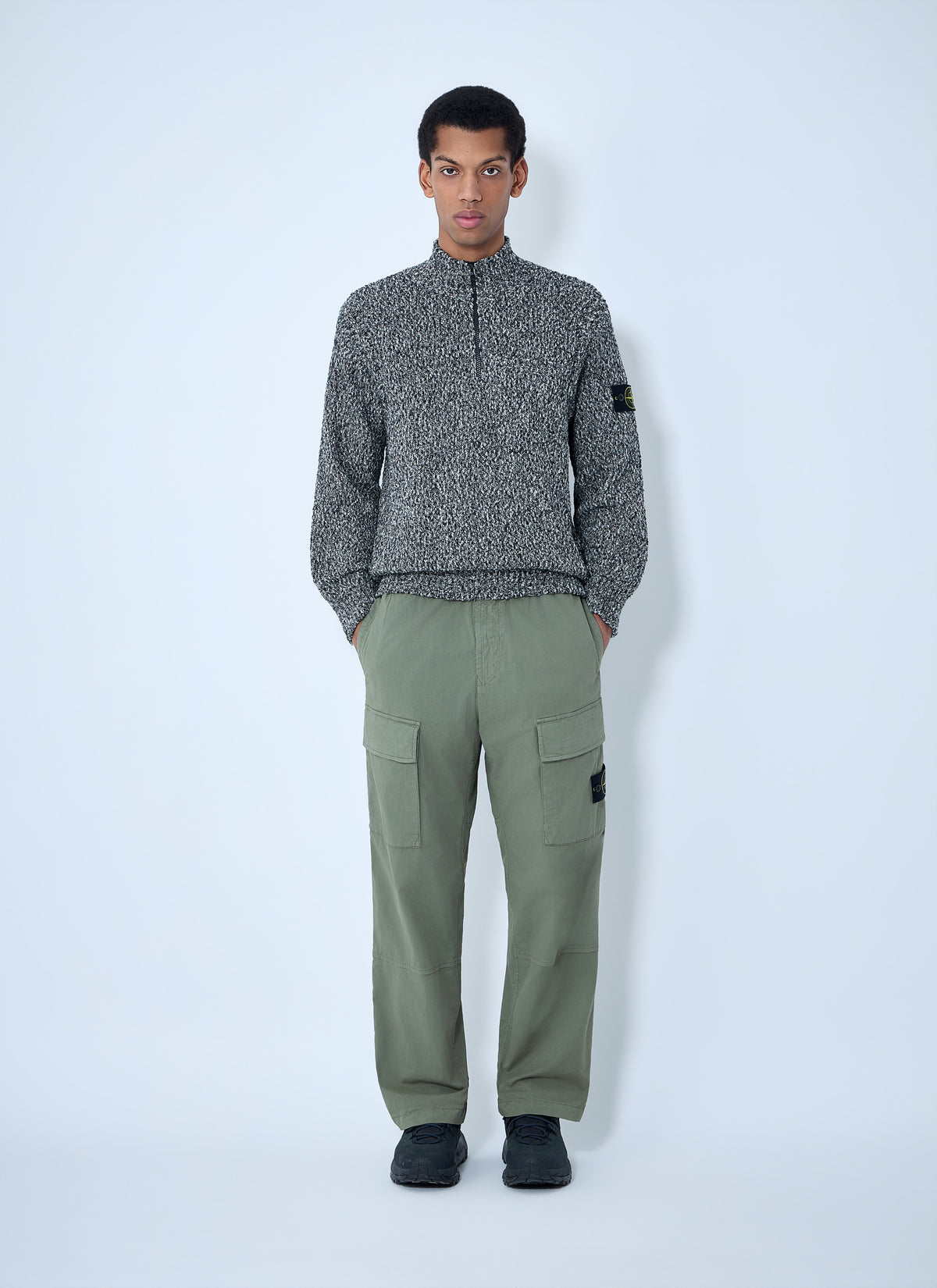 Stone Island Men Logo Patch Pants