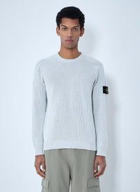 Stone Island Men Ribbed Knit Crewneck Sweater