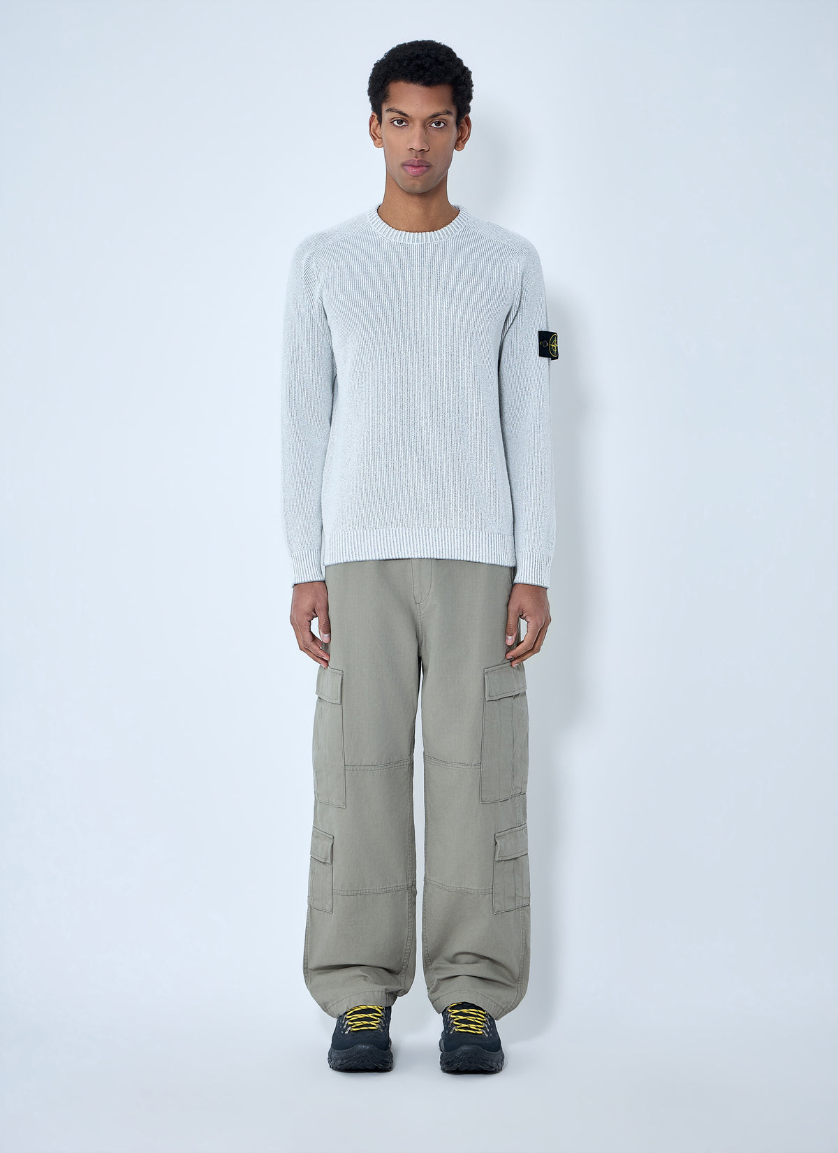 Stone Island Men Ribbed Knit Crewneck Sweater