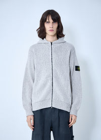 Stone Island Men Zip-Up Knit Hoodie