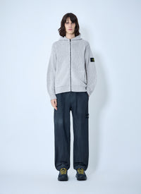 Stone Island Men Zip-Up Knit Hoodie