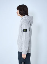 Stone Island Men Zip-Up Knit Hoodie