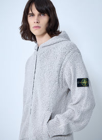 Stone Island Men Zip-Up Knit Hoodie