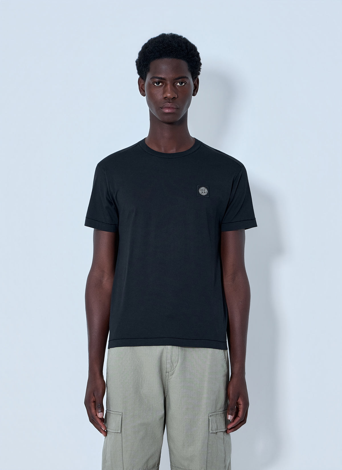 Stone Island Men Cotton Jersey Logo T-Shirt