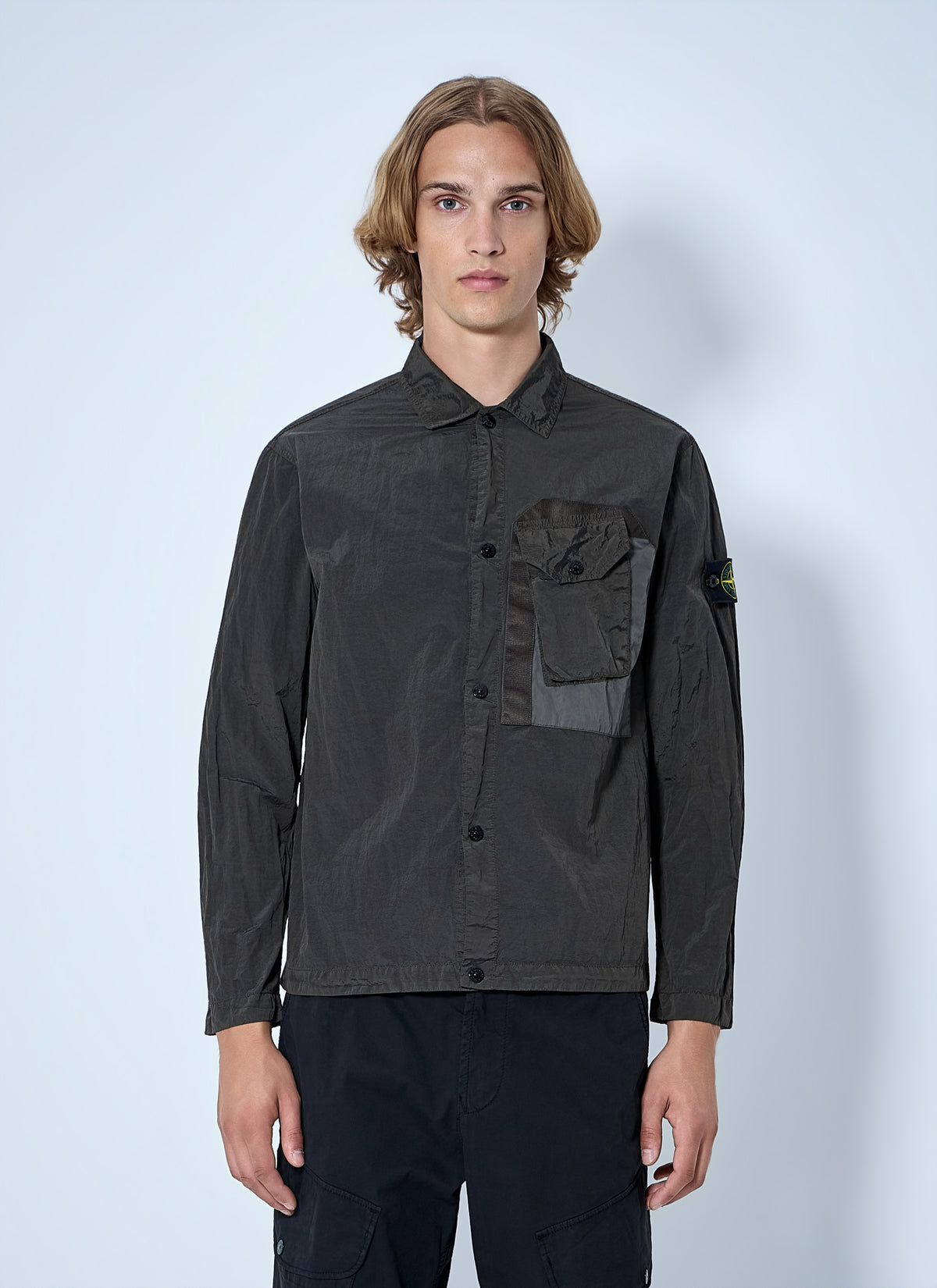 Stone Island Stone Island Men Technical Overshirt With Patch Pocket