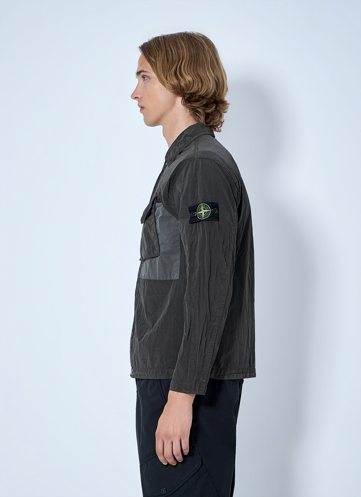Stone Island Stone Island Men Technical Overshirt With Patch Pocket