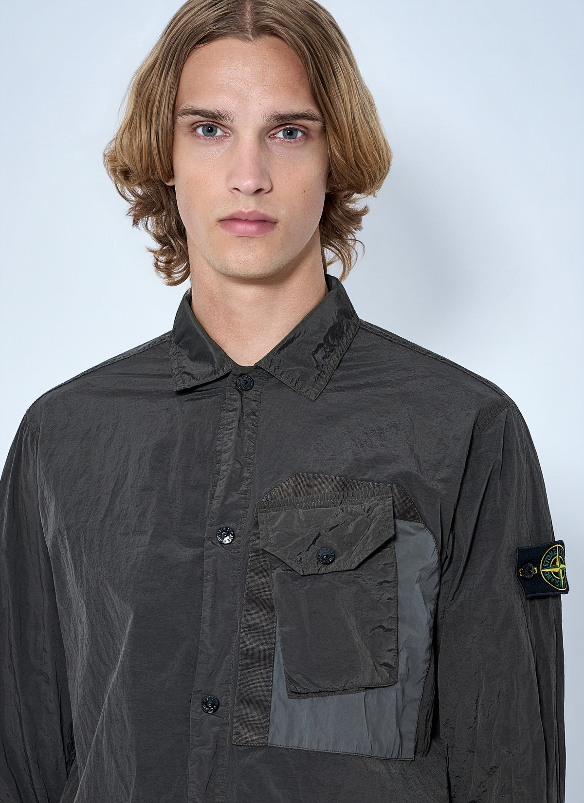 Stone Island Stone Island Men Technical Overshirt With Patch Pocket