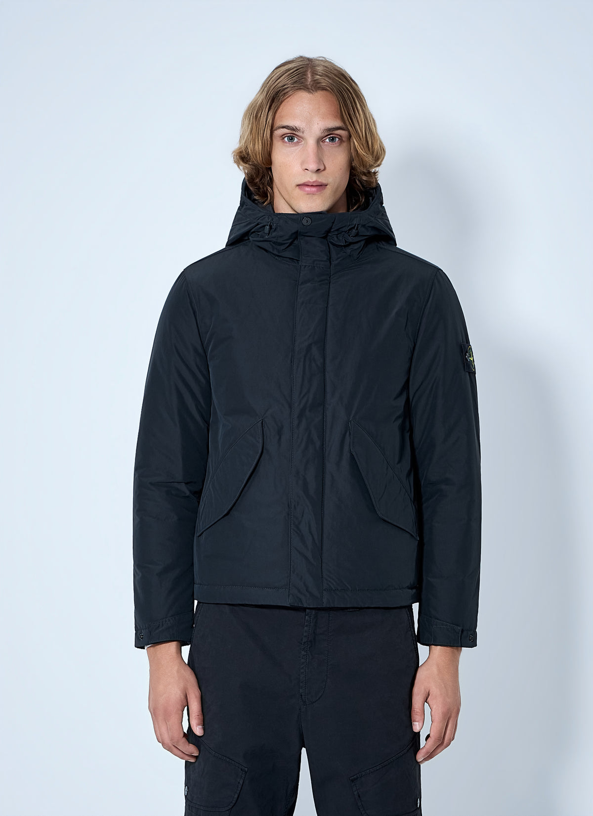 Stone Island Stone Island Men Hooded Jacket With Patch Detail