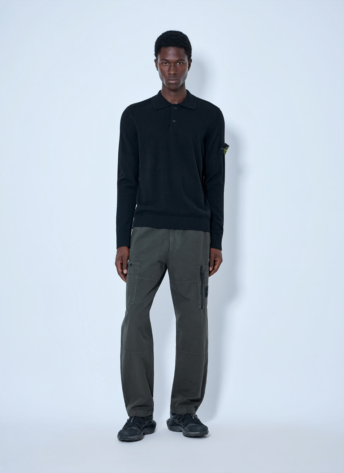 Stone Island Men Long Sleeve Polo Knit