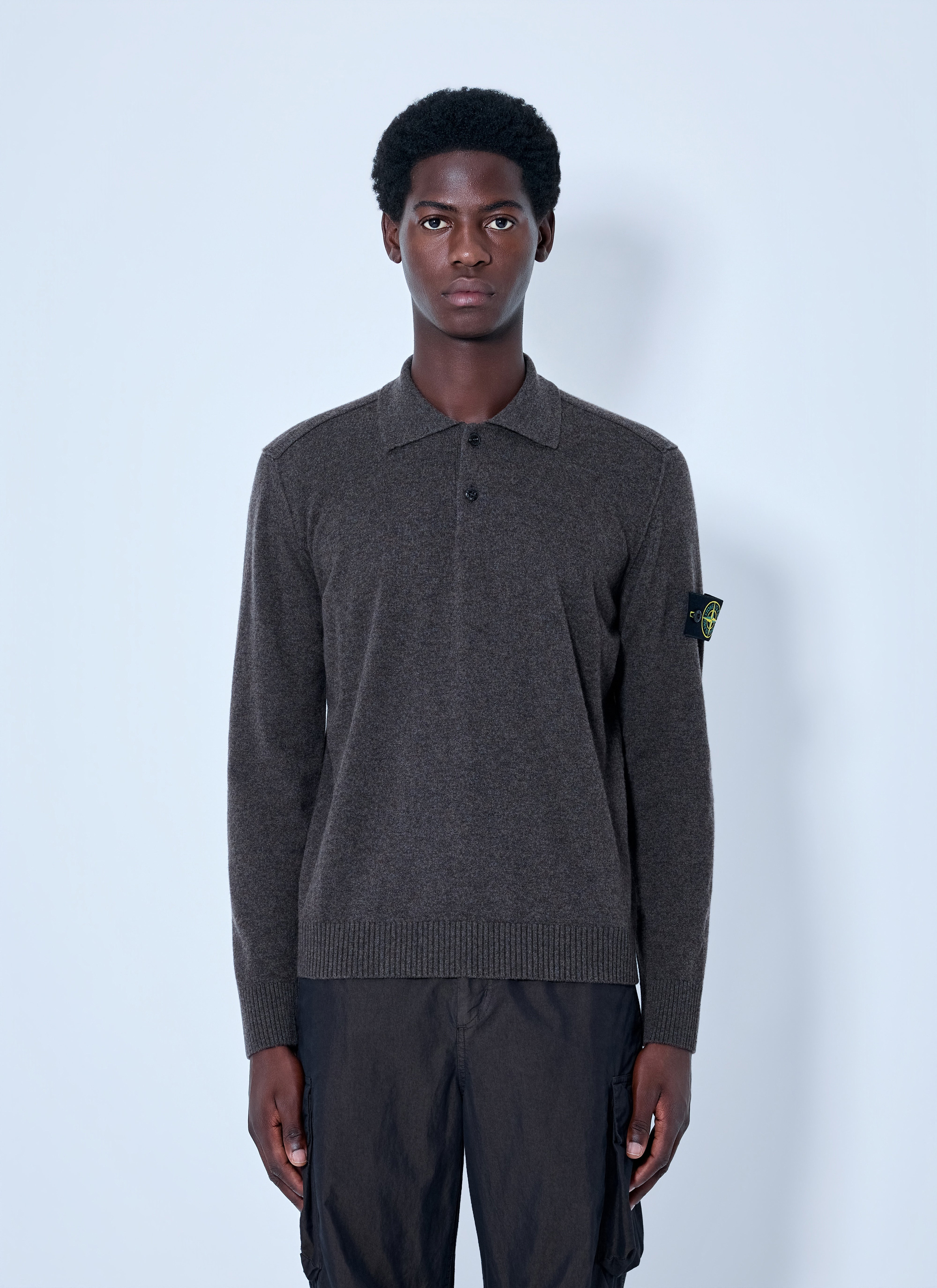 Stone Island Men Long Sleeve Polo – Bluefly