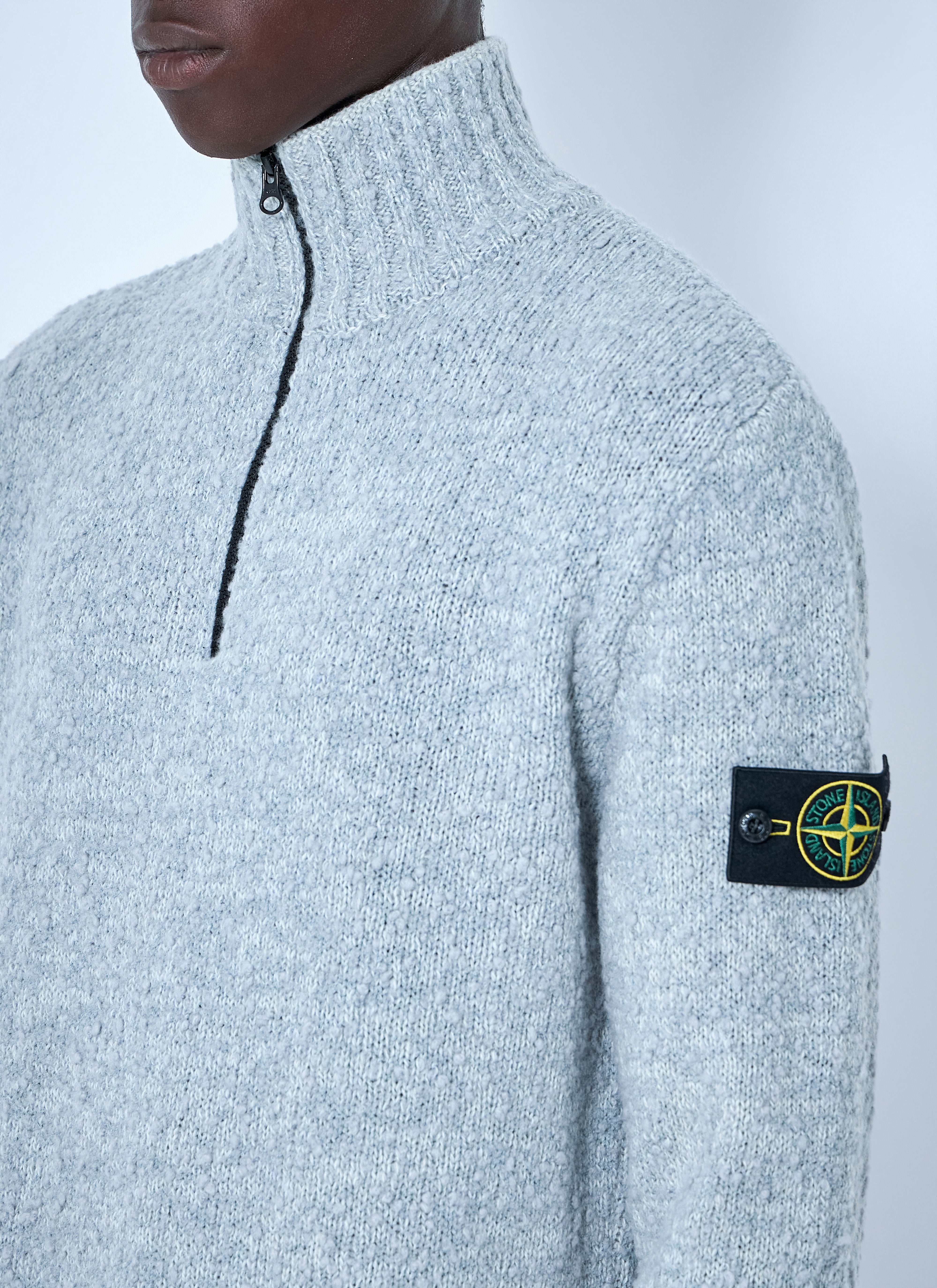 Stone Island Men Half-Zip Wool Sweater – Bluefly