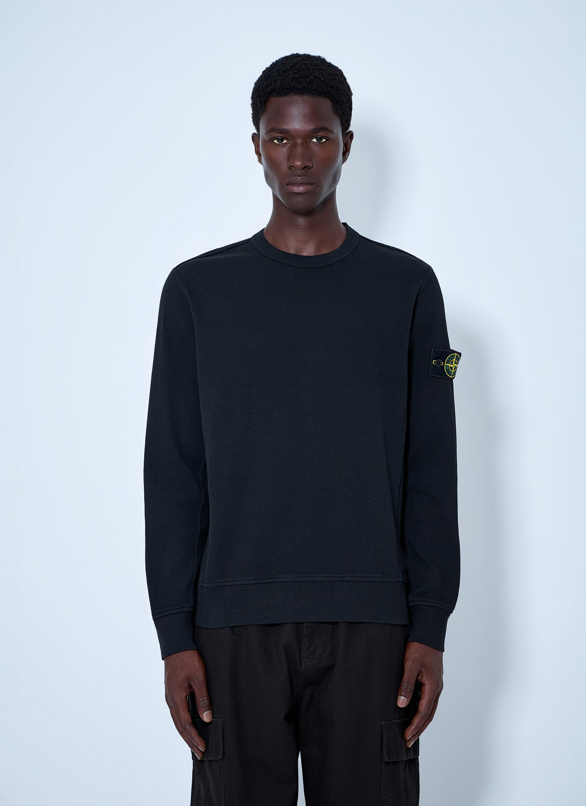 Stone Island Men Crewneck Sweatshirt With Logo Patch