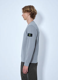 Stone Island Men Crewneck Sweatshirt With Sleeve Logo Patch