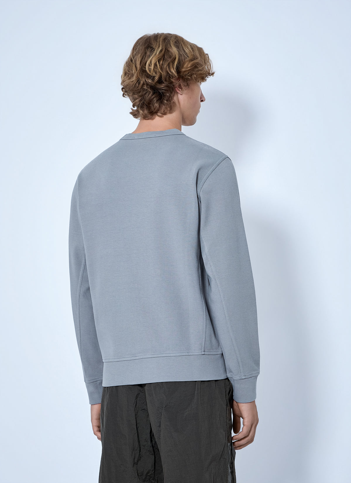 Stone Island Men Crewneck Sweatshirt With Sleeve Logo Patch