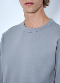 Stone Island Men Crewneck Sweatshirt With Sleeve Logo Patch