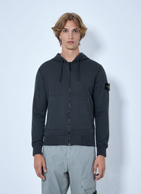Stone Island Men Hooded Zip-Up Sweatshirt
