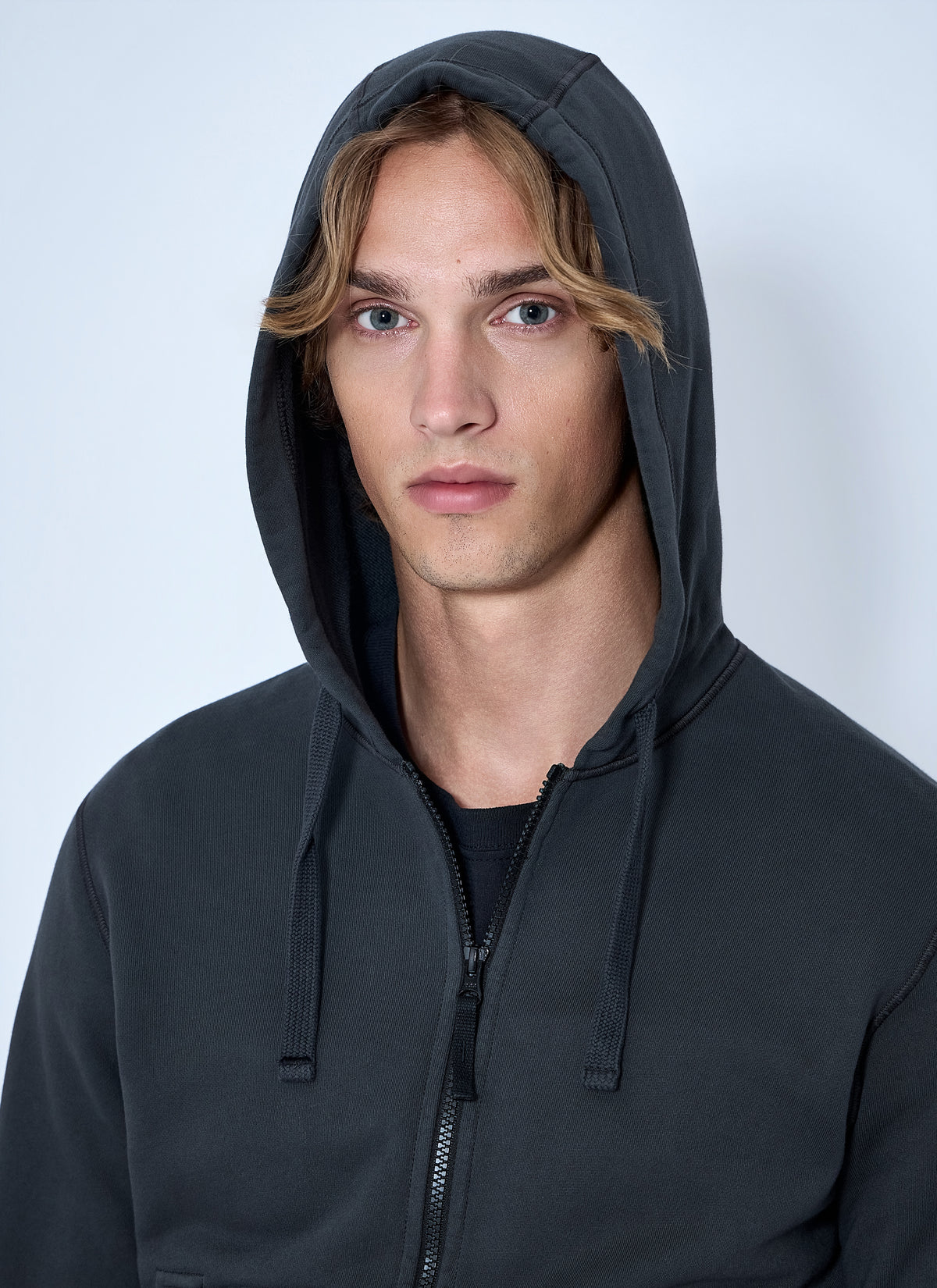 Stone Island Men Hooded Zip-Up Sweatshirt