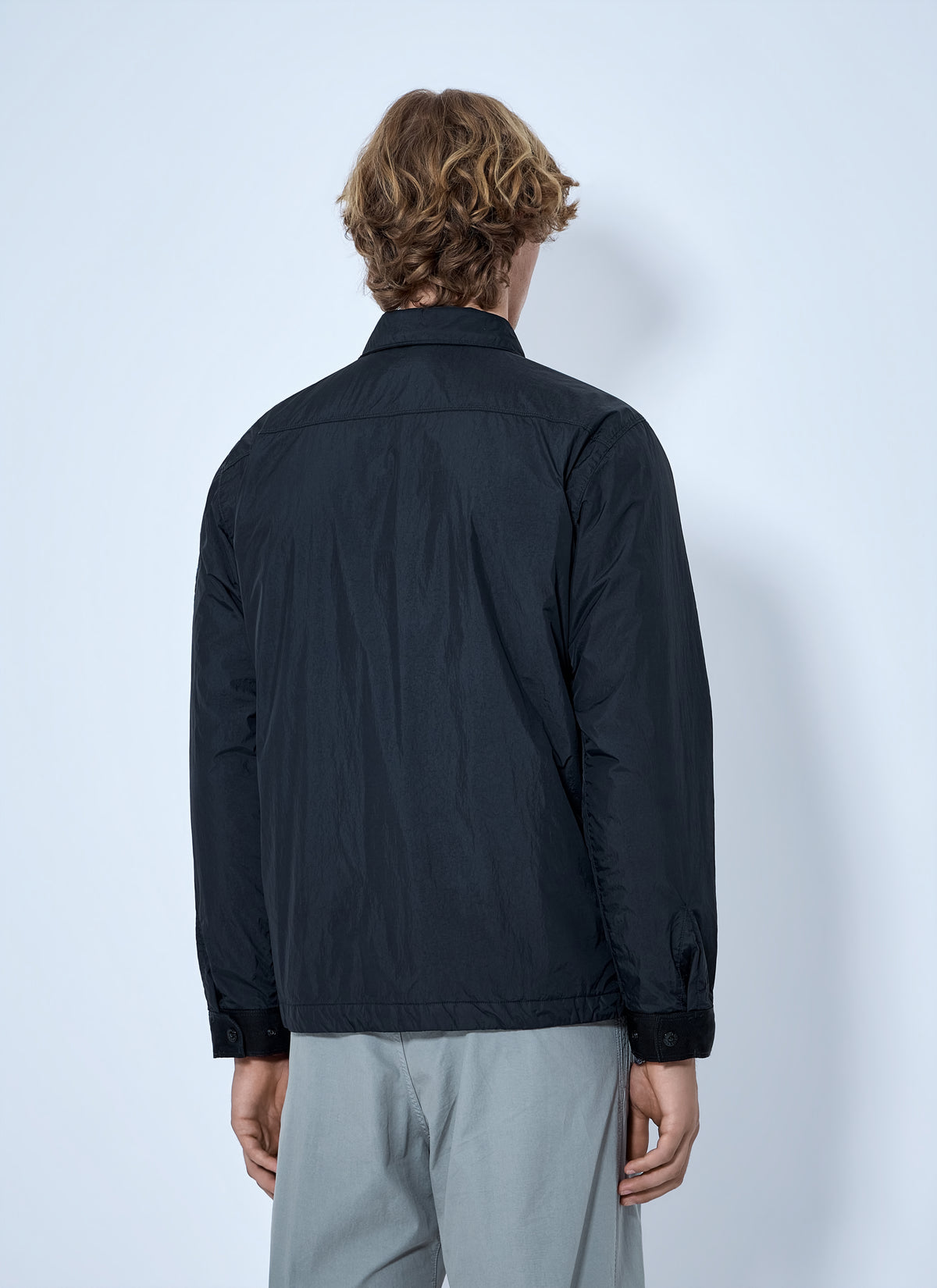Stone Island Men Button-Up Nylon Jacket
