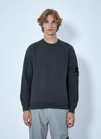 Stone Island Men Crewneck Sweatshirt With Sleeve Pocket