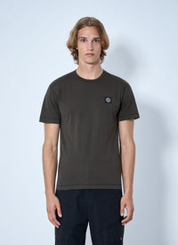 Stone Island Men Logo Motif Cotton T-Shirt