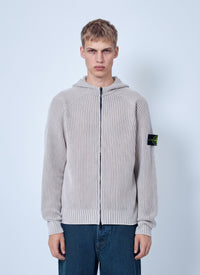 Stone Island Men Ribbed Knit Hoodie