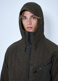 Stone Island Men Quilted Hooded Jacket