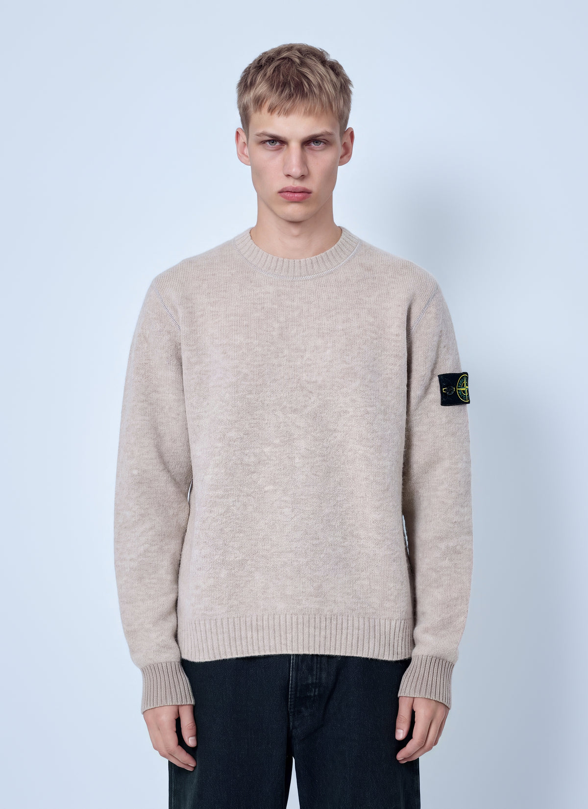 Stone Island Men Alpaca And Wool Crewneck Sweater