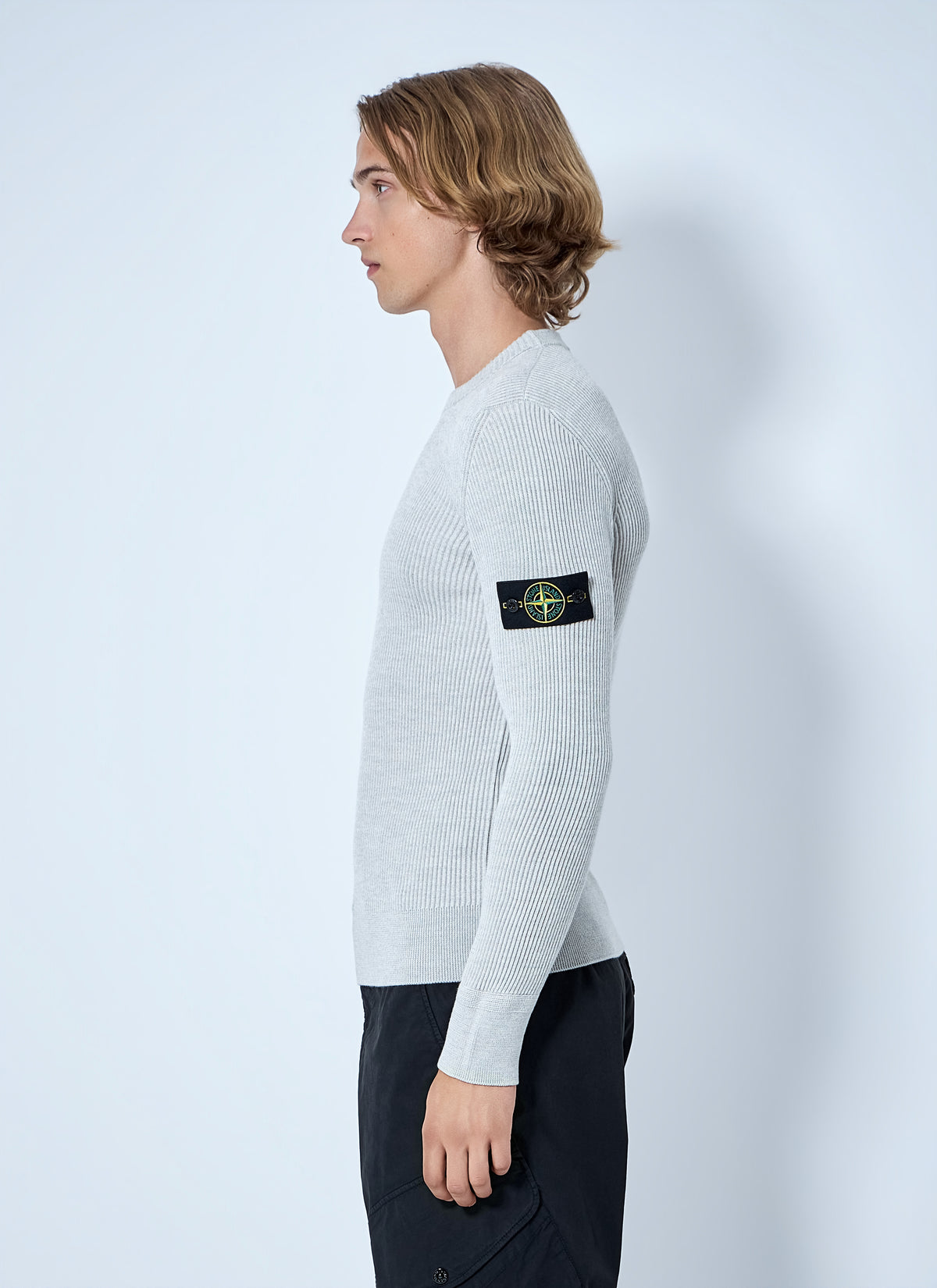 Stone Island Men Ribbed Crewneck Sweater