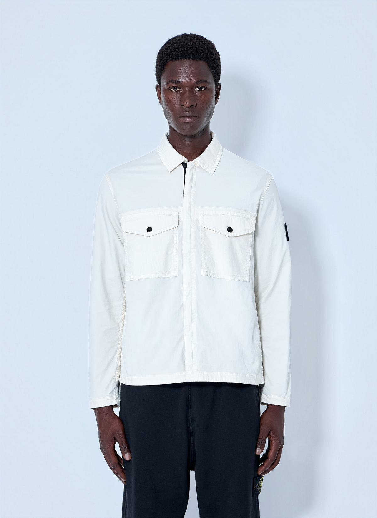 Stone Island Stone Island Men Zip-Front Overshirt With Flap Pockets