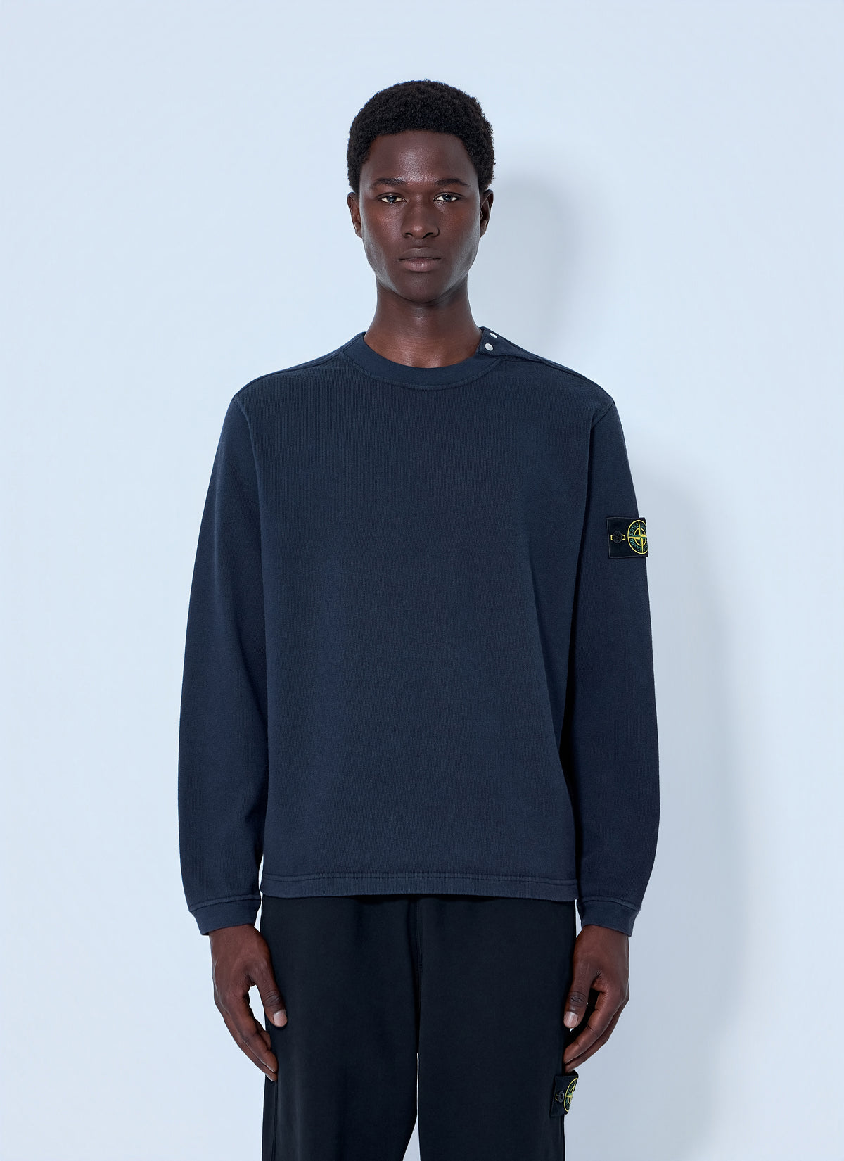 Stone Island Stone Island Men Crewneck Sweatshirt With Sleeve Logo Patch