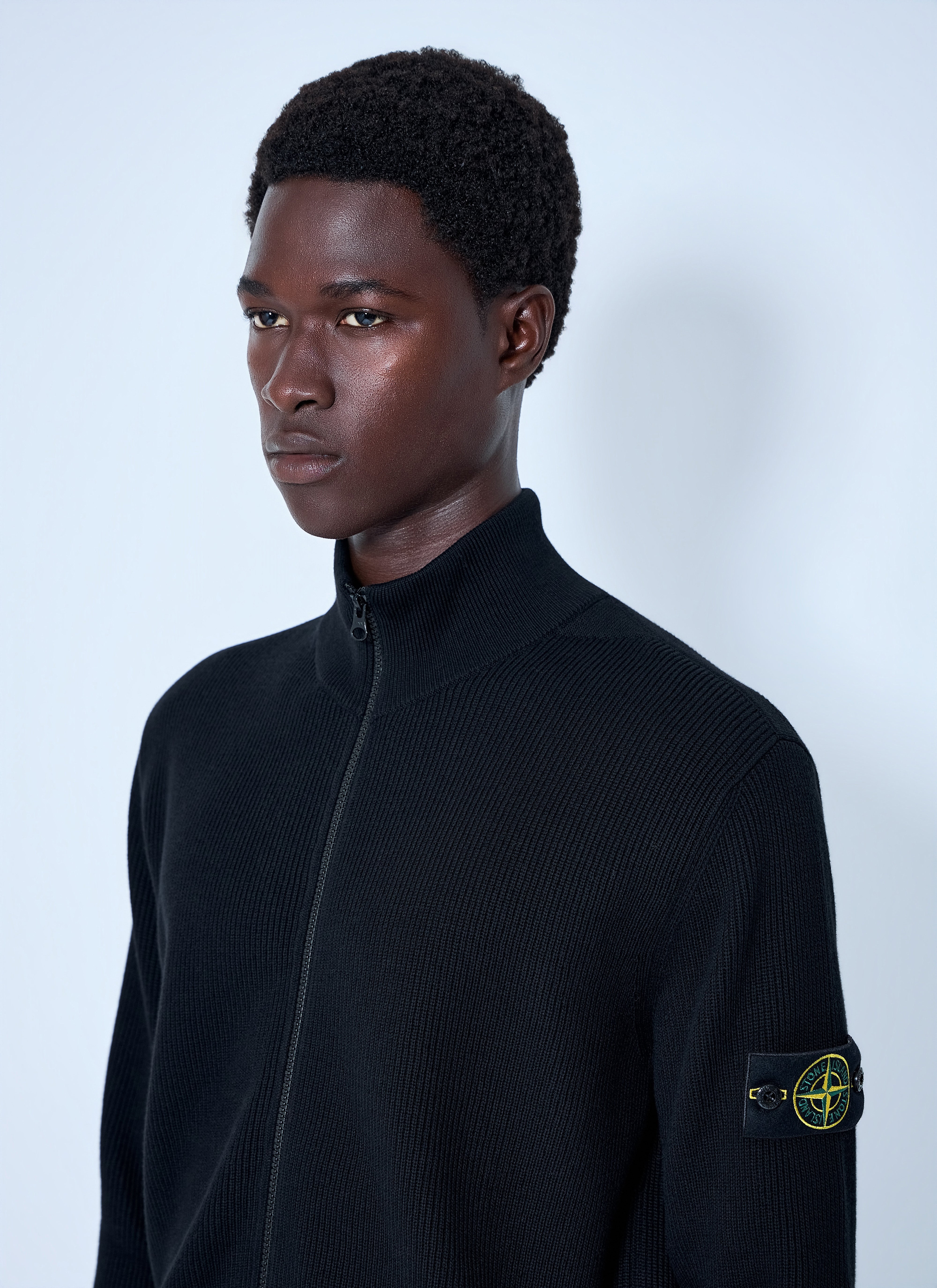 Stone Island Men Ribbed Zip-Up Jacket – Bluefly