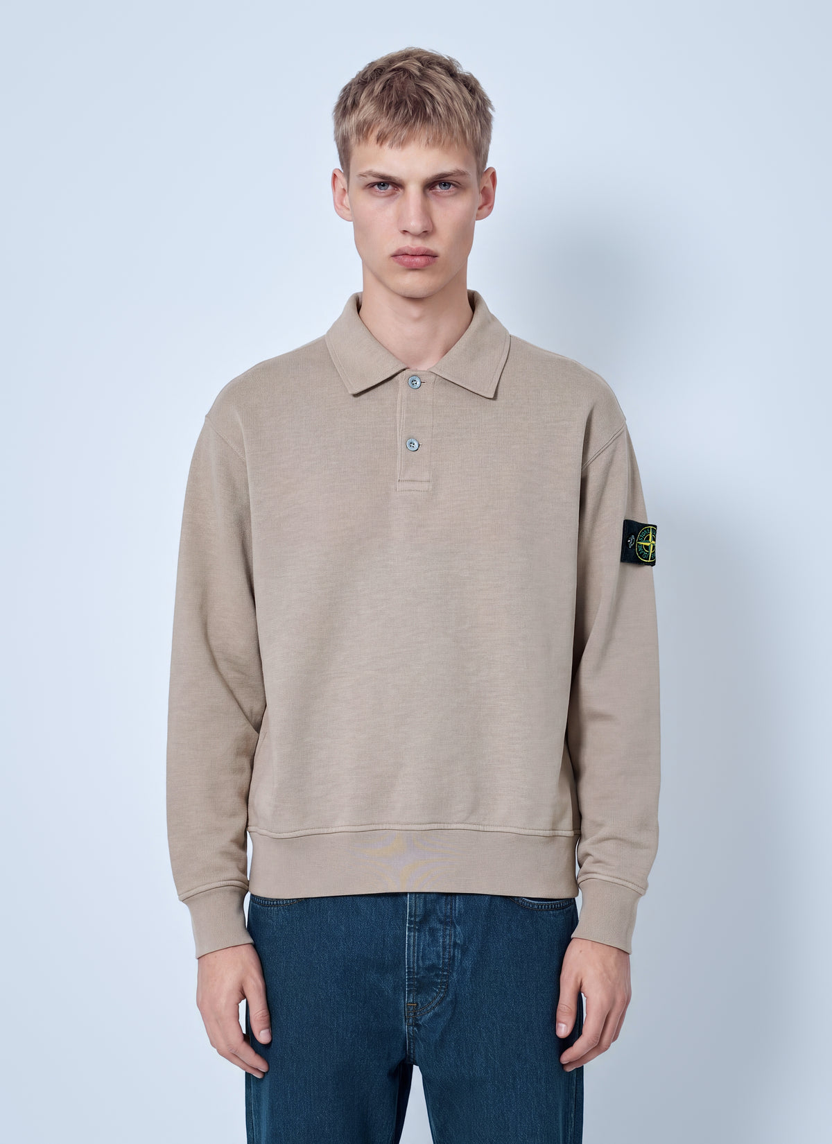 Stone Island Men Polo Collar Sweatshirt