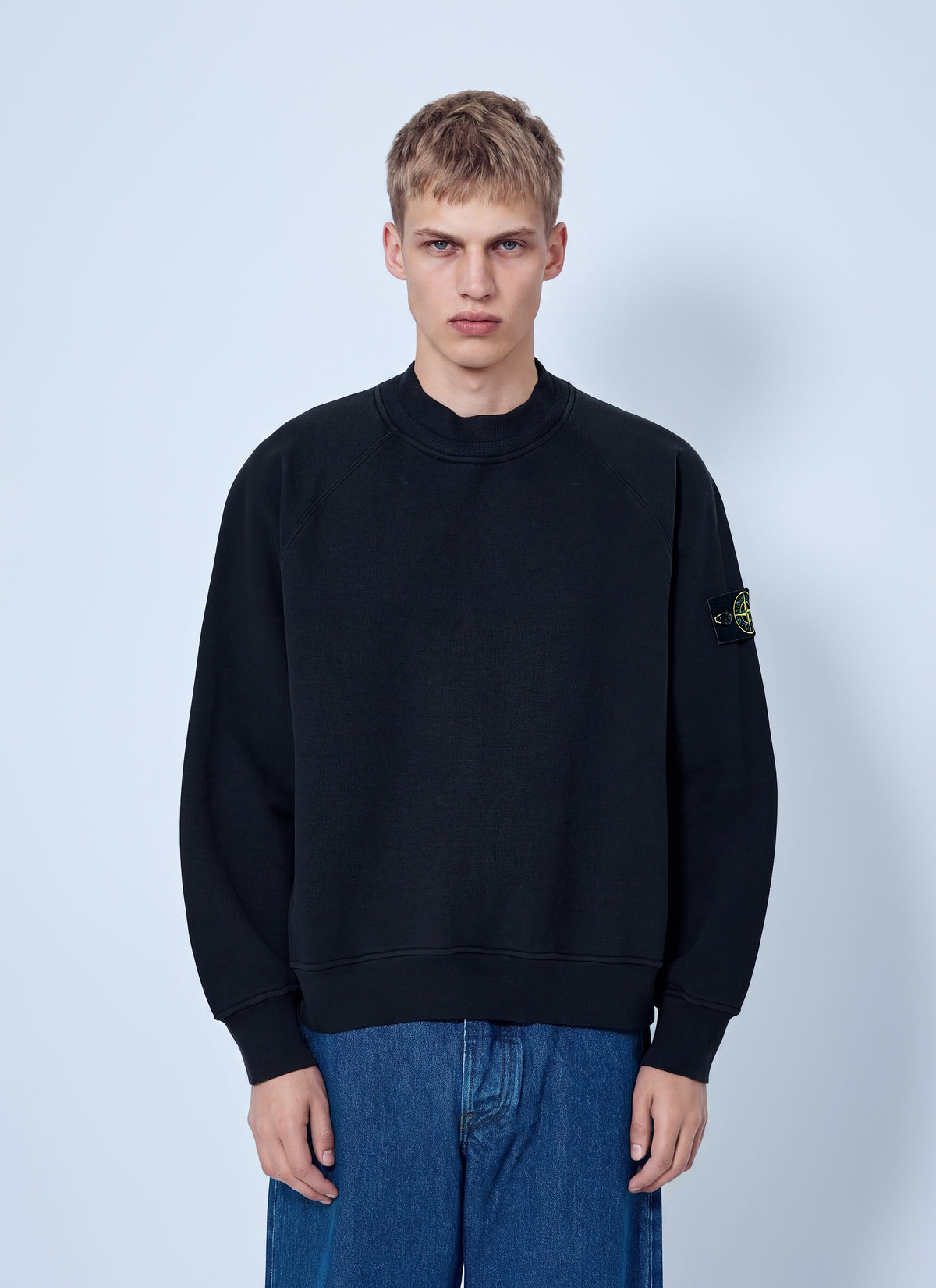 Stone Island Stone Island Men Crewneck Sweatshirt With Sleeve Logo Patch