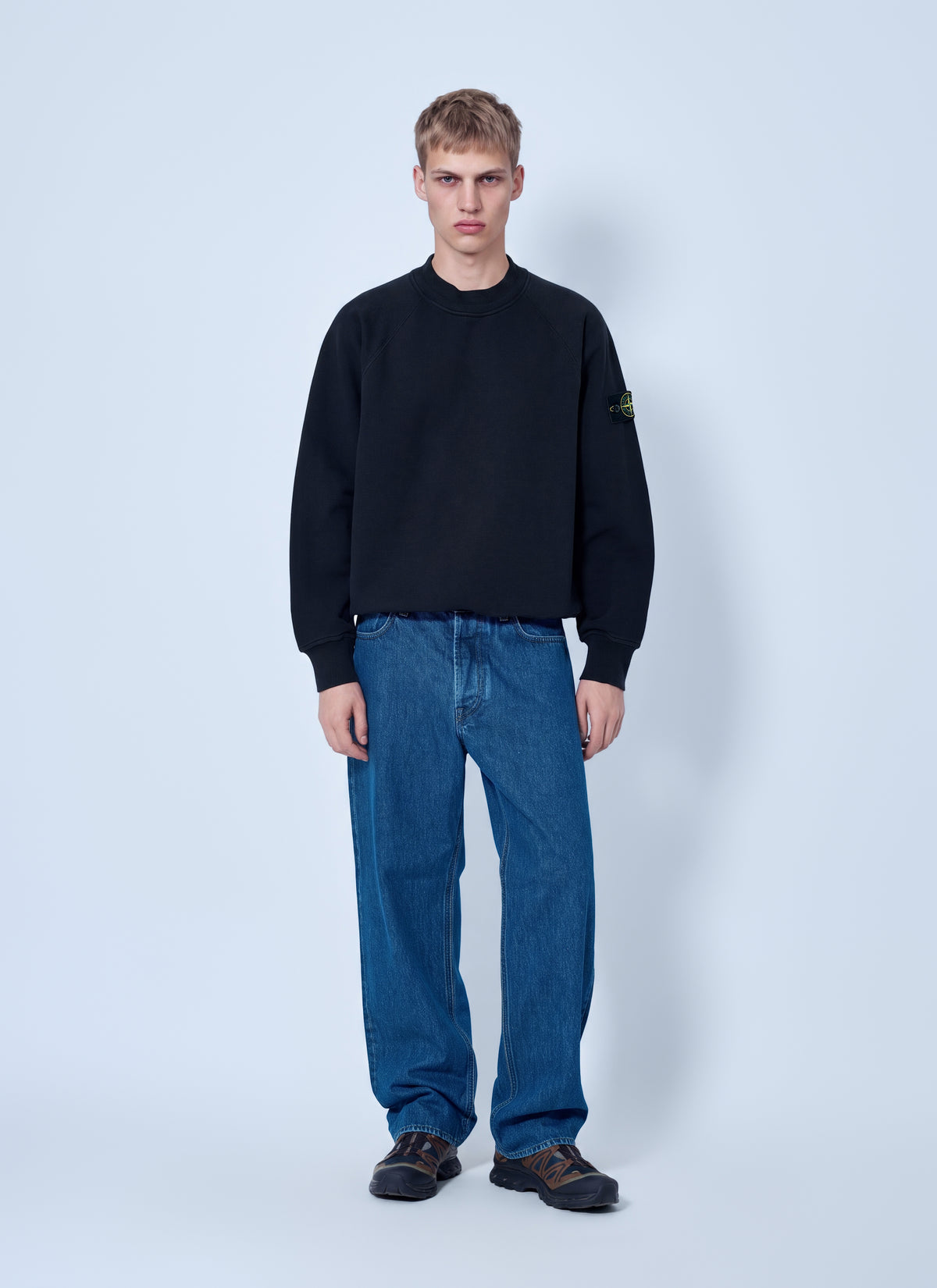 Stone Island Stone Island Men Crewneck Sweatshirt With Sleeve Logo Patch
