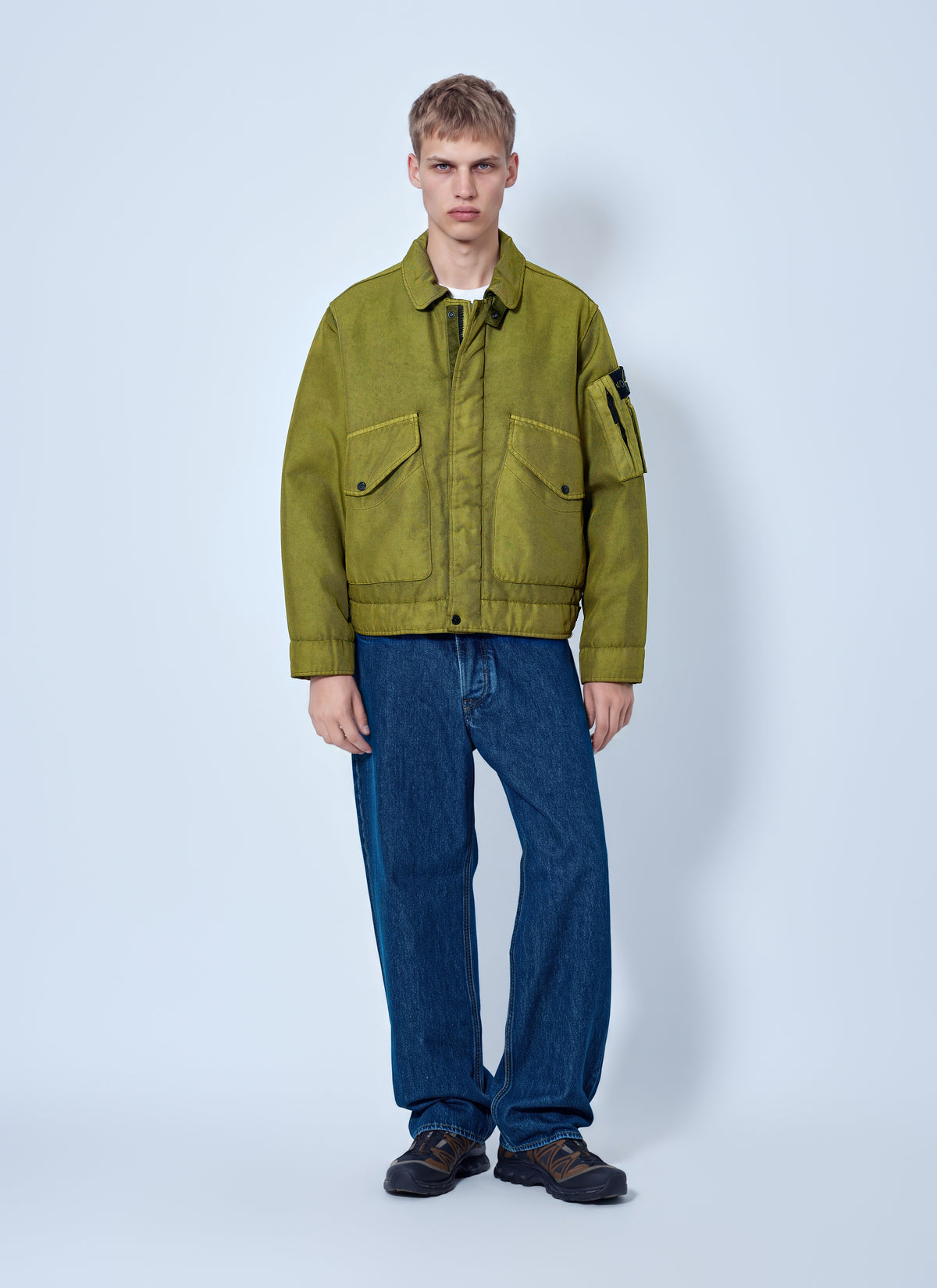 Stone Island Men Five-Pocket Straight-Leg Jeans