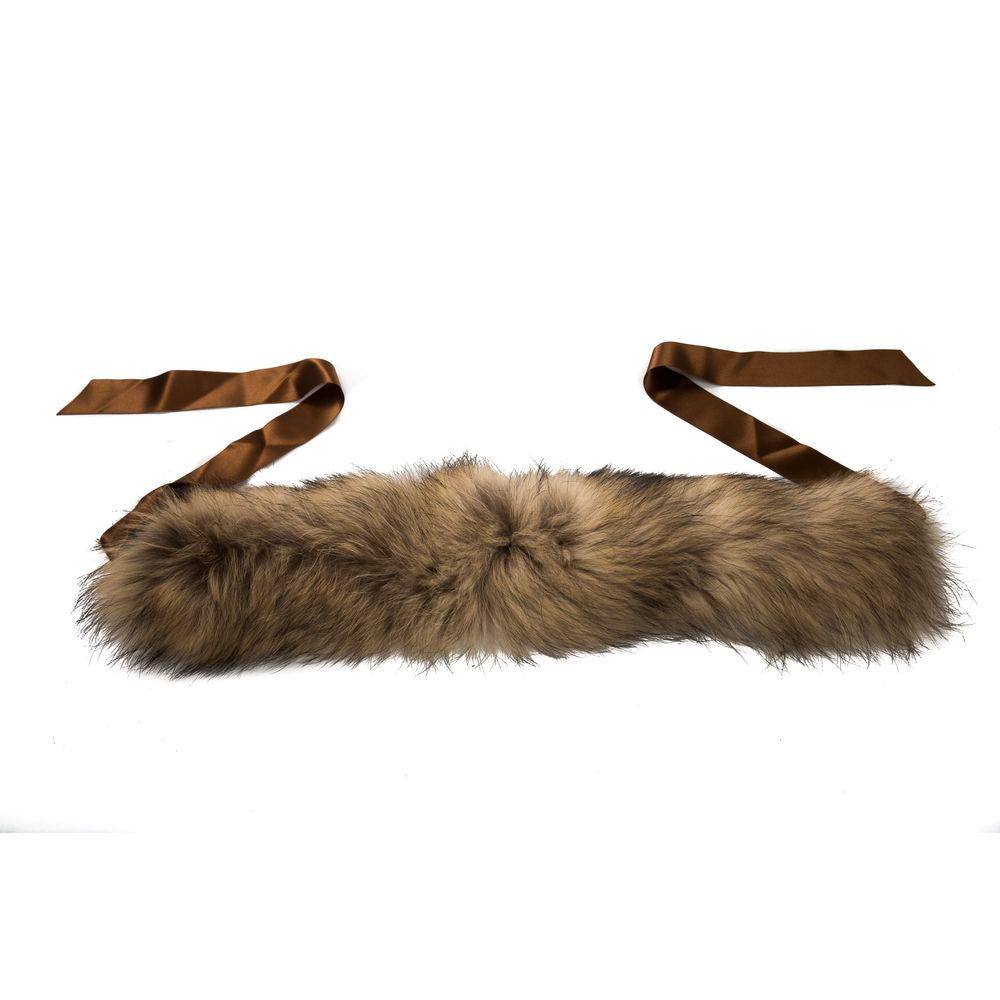 BYBLOS Brown Leather Women Women's Neckwarmer