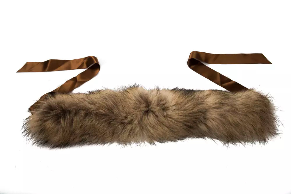 BYBLOS Brown Leather Women Women's Neckwarmer