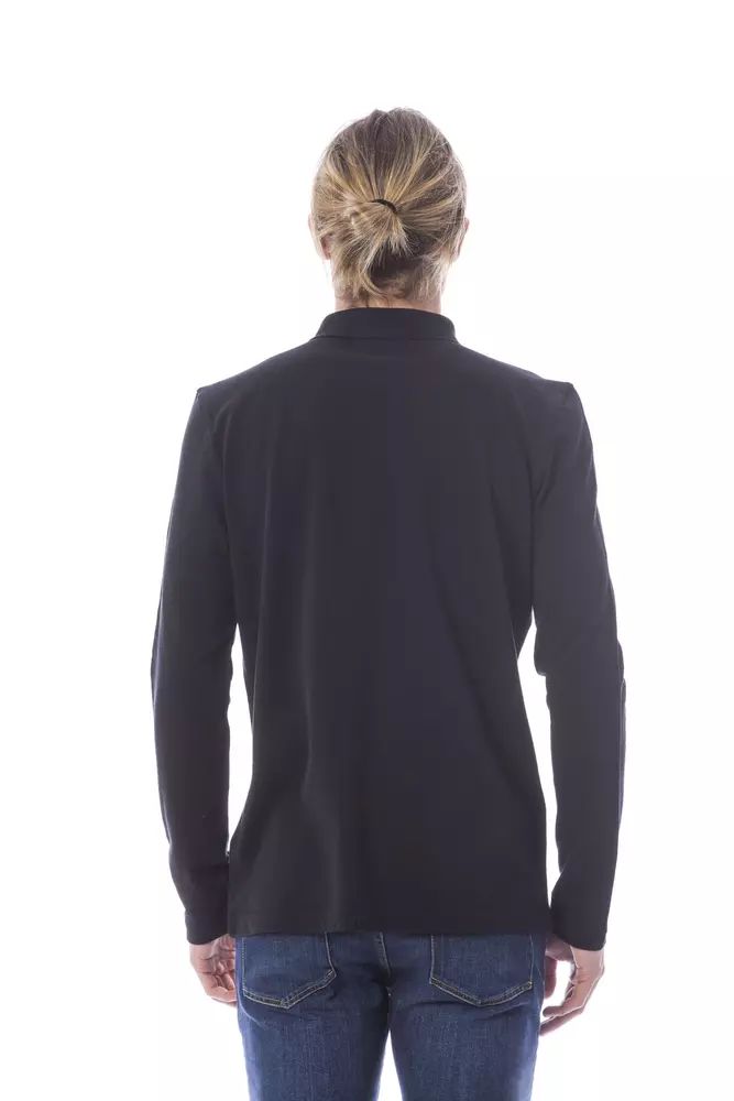 Verri Black Cotton Men Polo Men's Shirt