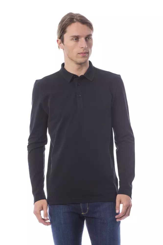 Verri Black Cotton Men Polo Men's Shirt