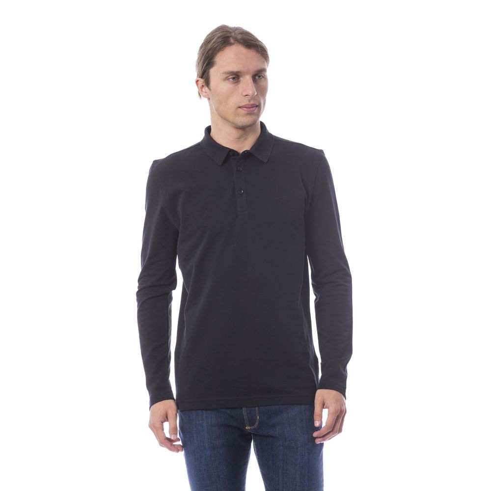 Verri Black Cotton Men Polo Men's Shirt