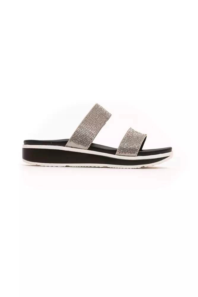 Péché Originel Silver Textile Women Women's Sandal