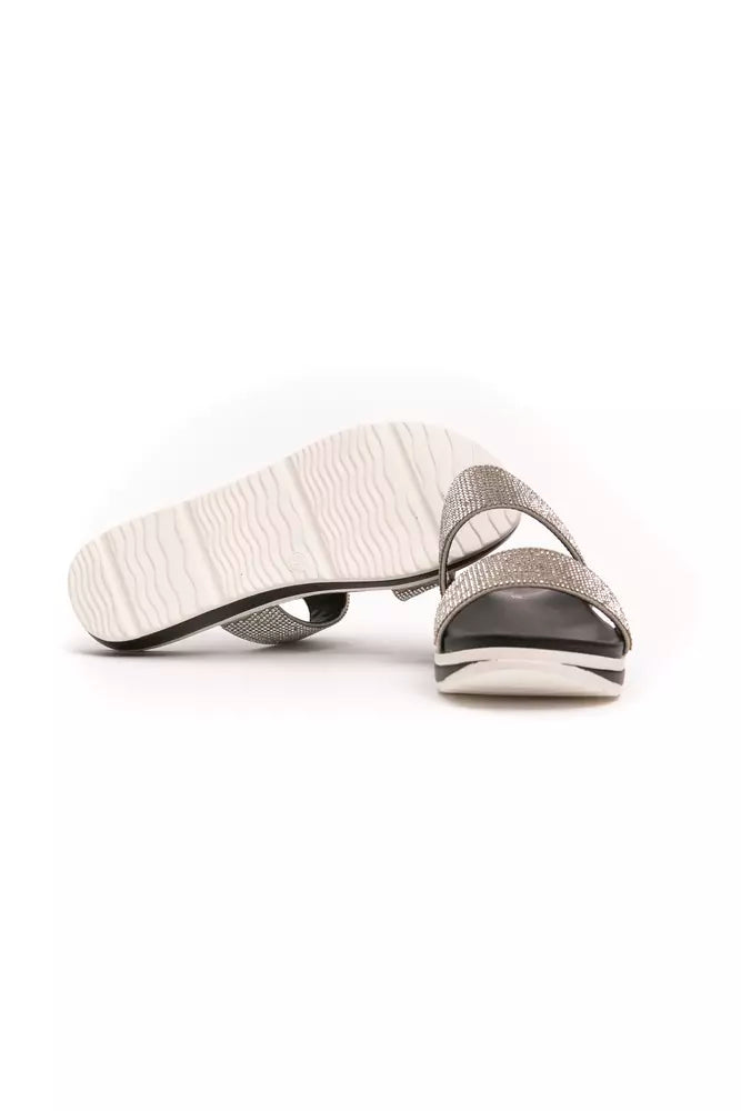 Péché Originel Silver Textile Women Women's Sandal