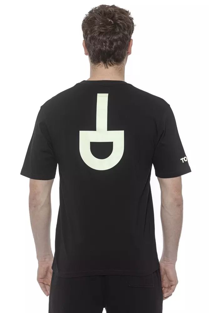 Tond Black Cotton Men Men's T-Shirt