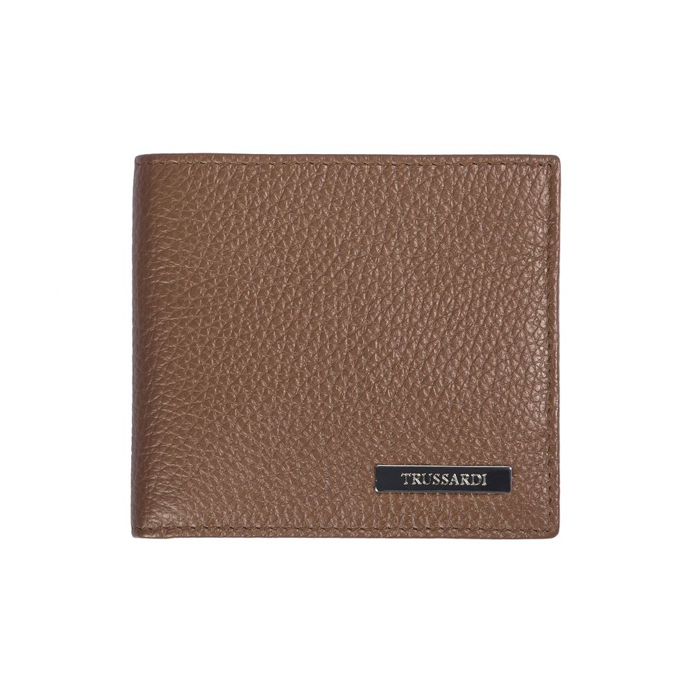 Trussardi Brown Leather Men Men's Wallet
