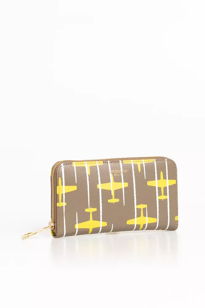 Trussardi Beige Leather Women Women's Wallet