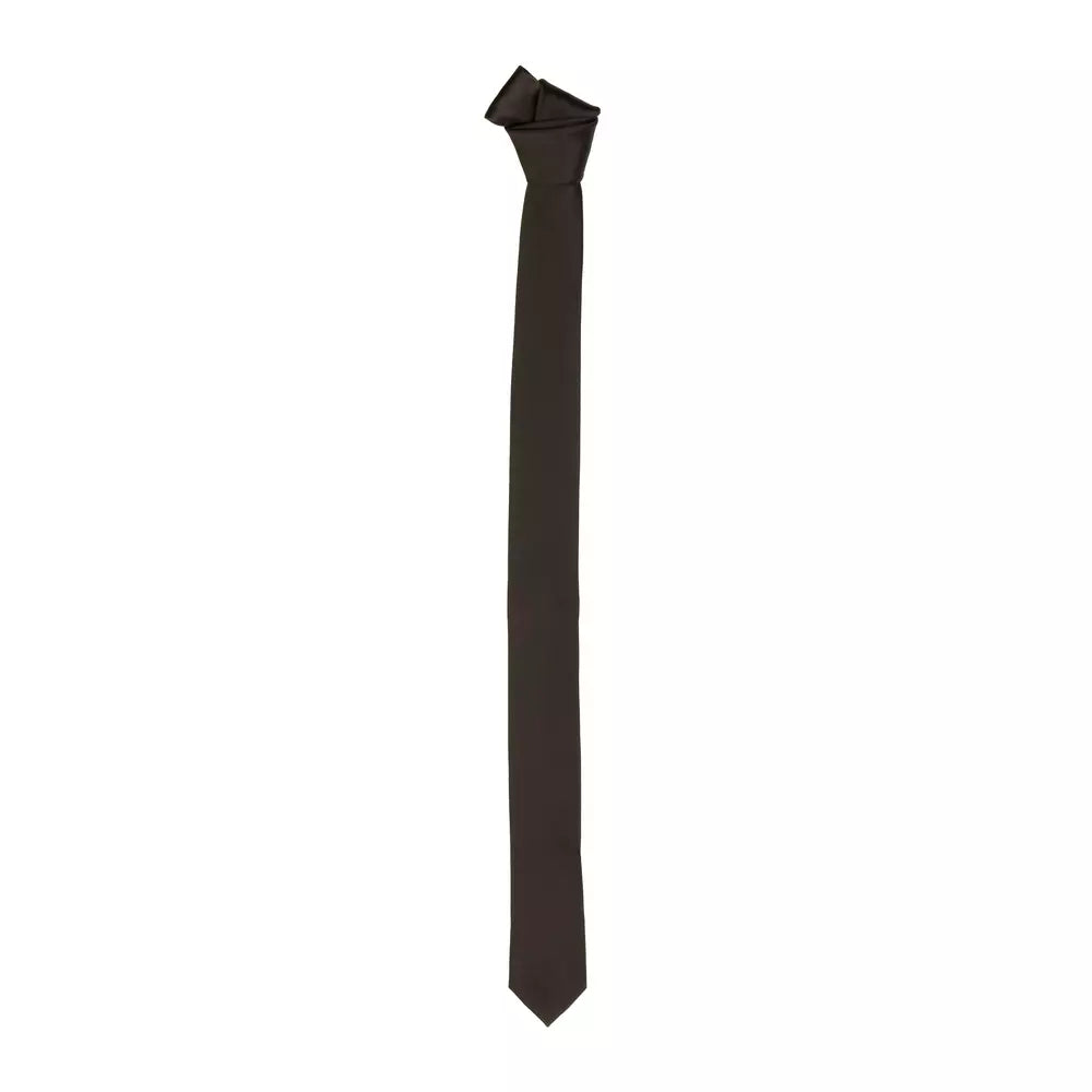 Emilio Romanelli Elegant Burgundy Silk Slim Tie - Men's 40mm
