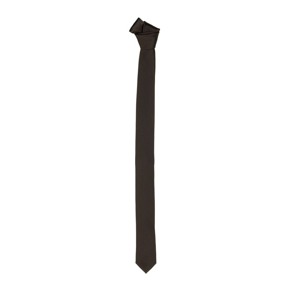 Emilio Romanelli Elegant Burgundy Silk Slim Tie - Men's 40mm