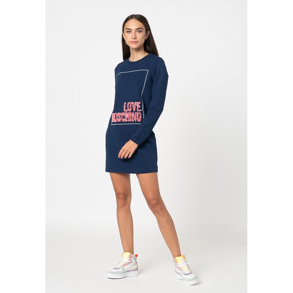 Love Moschino Blue Cotton Women Women's Dress