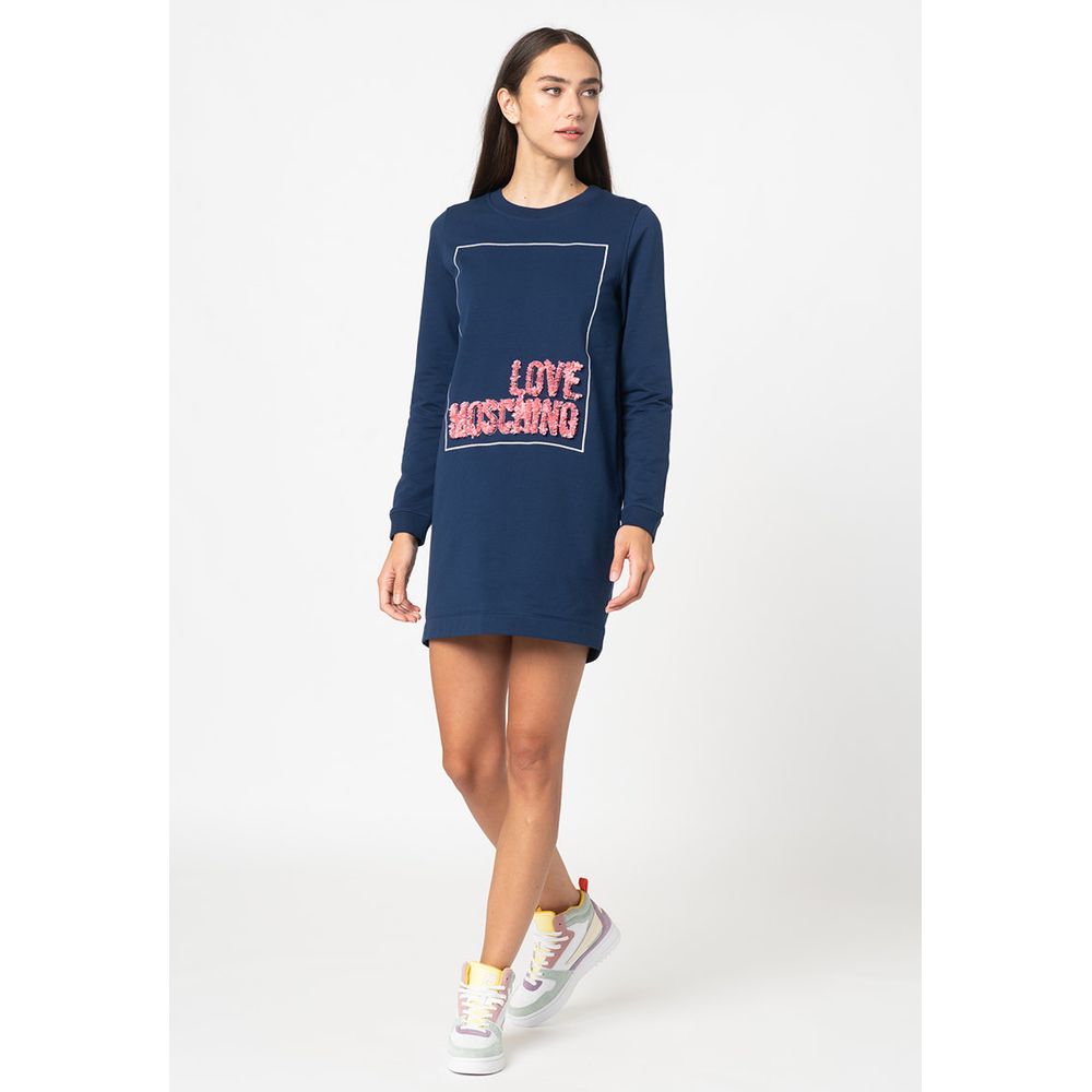 Love Moschino Blue Cotton Women Women's Dress