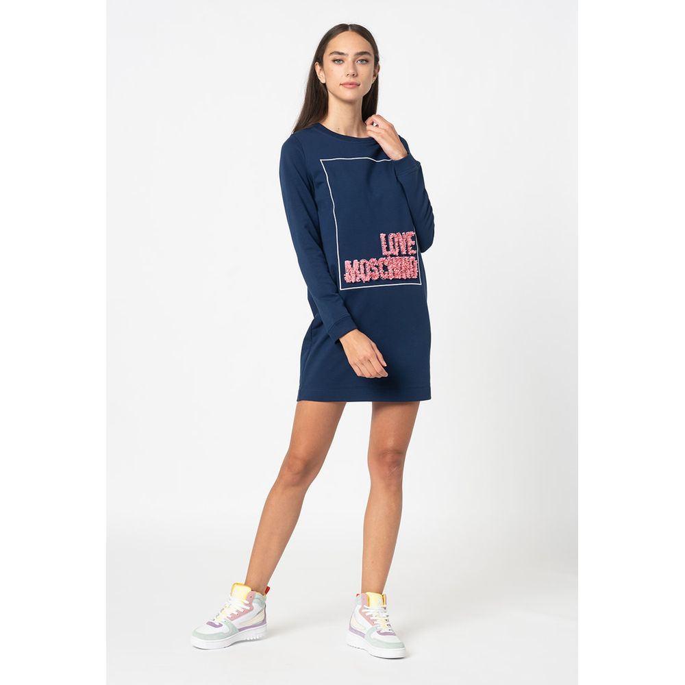 Love Moschino Blue Cotton Women Women's Dress